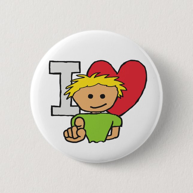 Bóton Redondo 5.08cm Eu Te Amo (Frente)