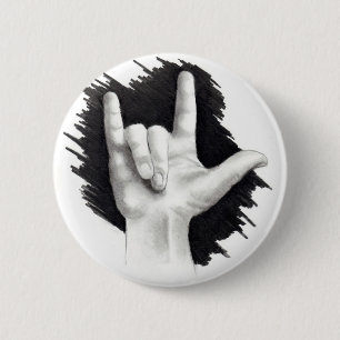 BÓTON REDONDO 5.08CM EU TE AMO EM ASL #2