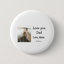 Bóton Redondo 5.08cm Eu te amo pai dia de os pais elegante adicionar te