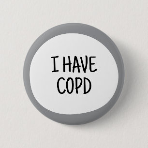 Bóton Redondo 5.08cm Eu tenho COPD, Conscientização da Deficiência Ocul