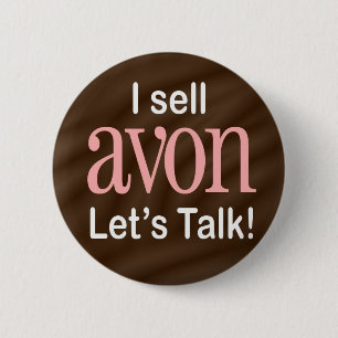 Bóton Redondo 5.08cm Eu vendo o botão de Avon