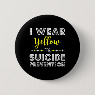 Bóton Redondo 5.08cm Eu Visto Amarelo Para A Sensibilização Para A Prev