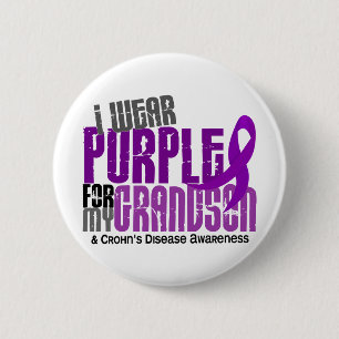 Bóton Redondo 5.08cm Eu visto o roxo para minha doença de Crohn do net