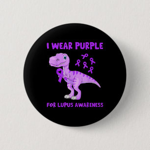 Bóton Redondo 5.08cm Eu Visto Roxo Para A Consciência Do Lupus Crianças