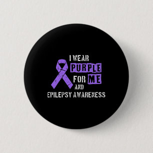 Bóton Redondo 5.08cm Eu Visto Roxo Para Mim E Epilepsia Dia Da Consciên