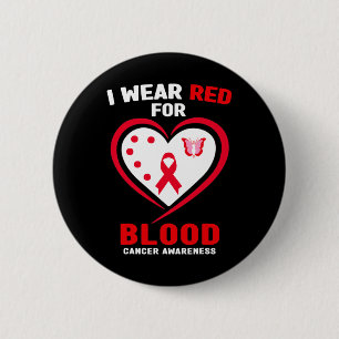 Bóton Redondo 5.08cm Eu Visto Vermelho Para A Consciência Do Cancer 3