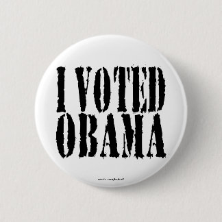 Bóton Redondo 5.08cm Eu votei o botão de OBAMA