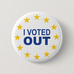 Bóton Redondo 5.08cm Eu votei PARA FORA
