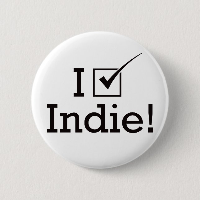 Bóton Redondo 5.08cm Eu voto o Indie (Frente)