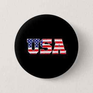 Bóton Redondo 5.08cm Eua - Bandeira Americana Patriótica 4 De Julho