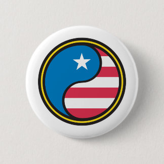 Bóton Redondo 5.08cm EUA Flag Yin Yang