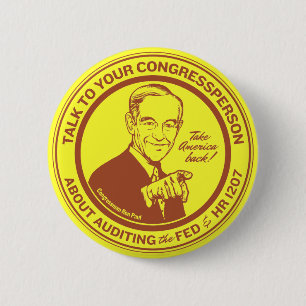 Bóton Redondo 5.08cm Examine o botão de Federal Reserve