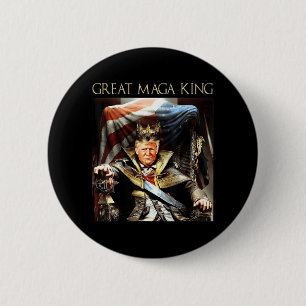 Bóton Redondo 5.08cm Excelente Mega King EUA Bandeira Orud Ultra Maga T
