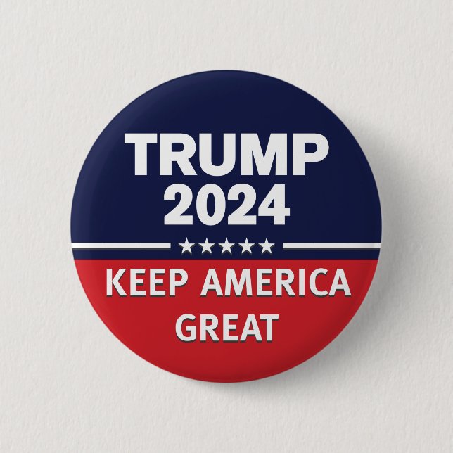 Bóton Redondo 5.08cm Excelente Trump 2024 Keep America (Frente)