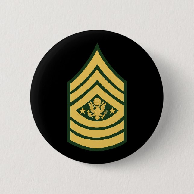 Bóton Redondo 5.08cm Exército - Major Sargento do Exército E-9 (SMA) (Frente)