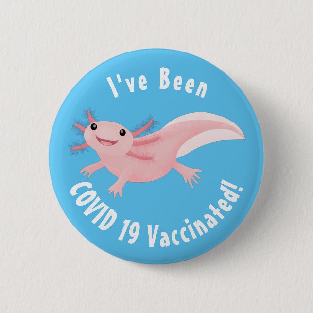 Bóton Redondo 5.08cm Exolotl branco rosa feliz (Frente)