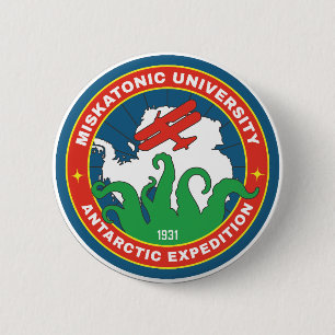 Bóton Redondo 5.08cm Expedição Antártica da Universidade Miskatônica