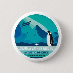 Bóton Redondo 5.08cm Expedição Antártica Starkweather-Moore
