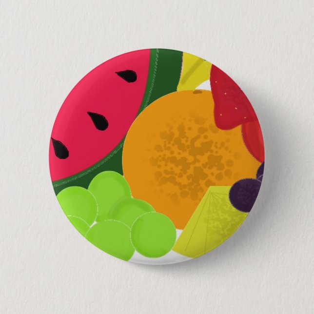 Bóton Redondo 5.08cm Explosão de Frutas (Frente)