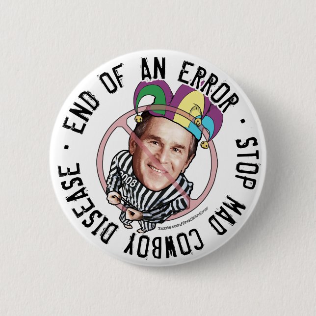 Bóton Redondo 5.08cm Extremidade de um botão do erro (Frente)