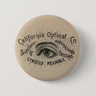 Bóton Redondo 5.08cm Eye Antique Advertising Optical