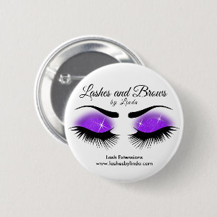 Bóton Redondo 5.08cm Eyelashes e Brows - Roxo
