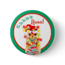 Fa la la la llama whimsy watercolor Natal