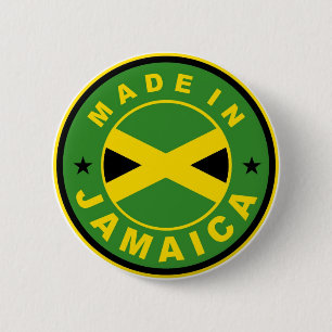 Bóton Redondo 5.08cm fabricado na jamaica country flag