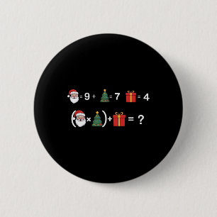 Bóton Redondo 5.08cm Faça a Conta 67 Meme Papai Noel Engraçado Seis Set