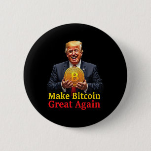 Bóton Redondo 5.08cm Faça o Excelente Bitmoney novamente Trump Bitmoney