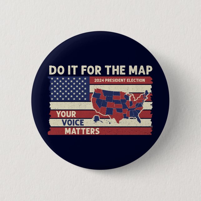 Bóton Redondo 5.08cm Faça-o pelo mapa com o Presidente Eleito da Bandei (Frente)