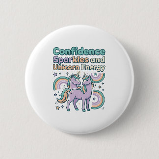 Bóton Redondo 5.08cm Faíscas de Confiança de Unicórnio e Camiseta de En