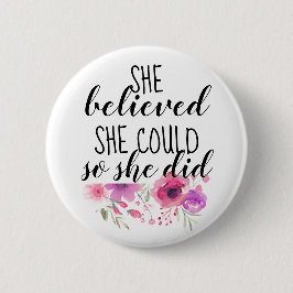 Bóton Redondo 5.08cm Fala Feminista de Cotação Inspiracional