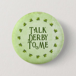 Bóton Redondo 5.08cm Fale Derby Comigo Mint Julep Verde Personalizável