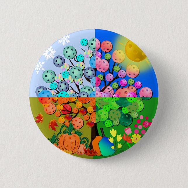 Bóton Redondo 5.08cm Fall de inverno com Primavera de Verão da Estação  (Frente)