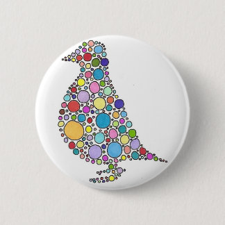 Bóton Redondo 5.08cm Família da perdiz