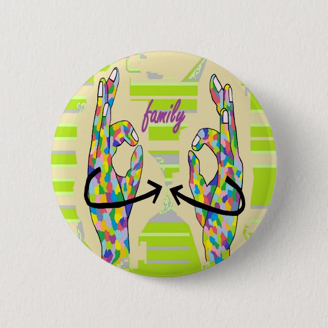 BÓTON REDONDO 5.08CM FAMÍLIA DO ASL (Frente)