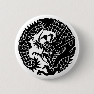 Bóton Redondo 5.08cm Família Japonesa Crest-Dragon