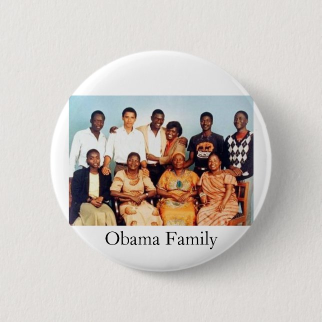 Bóton Redondo 5.08cm Família Obama (Frente)