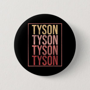 Bóton Redondo 5.08cm Família Team Tyson Nome Personalizado Groovy Vinta