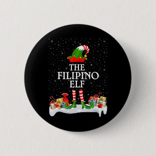 Bóton Redondo 5.08cm Familiar Matching Group Christmas The Filipino Elf