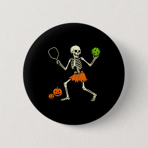 Bóton Redondo 5.08cm Fantasia de Esqueleto de Pickleball Assustador de 