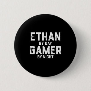 Bóton Redondo 5.08cm Fantasias de Halloween para homens Ethan Gamer Nom