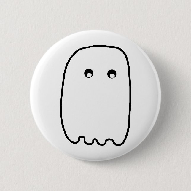 Bóton Redondo 5.08cm Fantasma assustador (Frente)