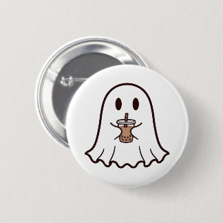 Bóton Redondo 5.08cm Fantasma de Halloween Fofo Com Boba