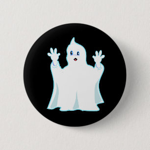Bóton Redondo 5.08cm Fantasma Ruivo Fofo