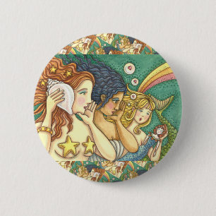 BÓTON REDONDO 5.08CM FANTASY MERMAID SISTERHOOD SHARING SECRET WISDOMS