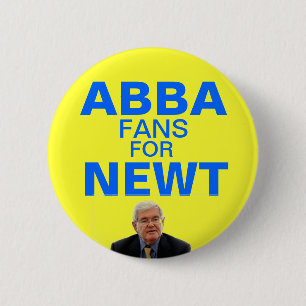 Bóton Redondo 5.08cm Fãs de Abba para o botão de Newt Gingrich