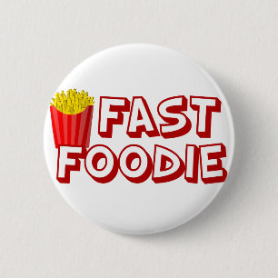 Bóton Redondo 5.08cm Fast food engraçado