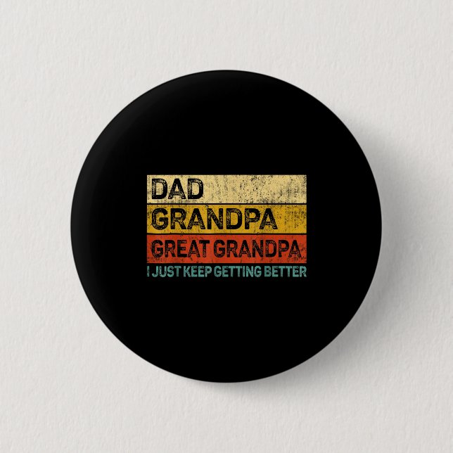 Bóton Redondo 5.08cm Fathers Day Gift From Grandkids Dad Grandpa Great  (Frente)